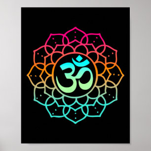 Om Mandala Spiritual Zen Yoga Buddhist Meditate Mi Poster