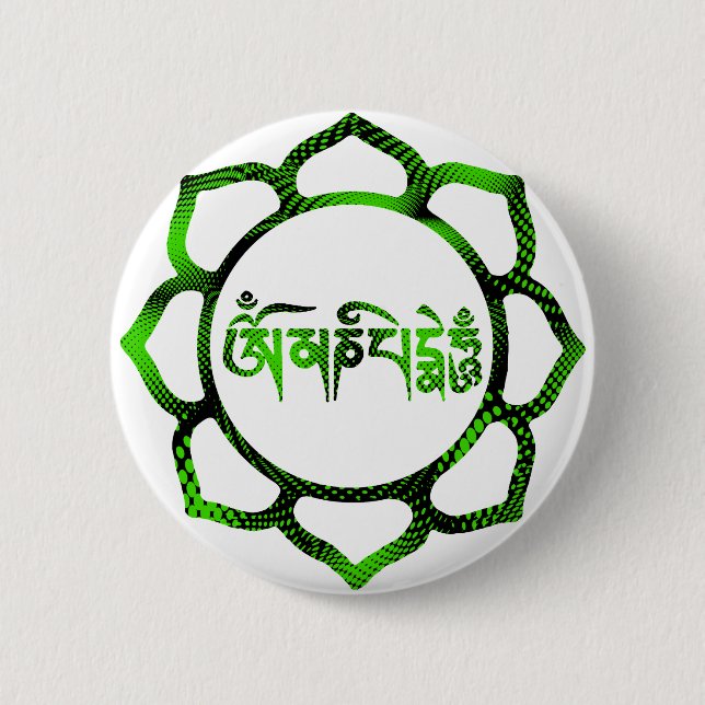 om mani padme hum-2 6 cm round badge (Front)