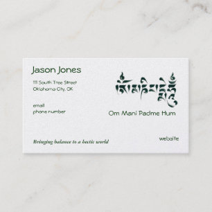 Om Mani Padme Hum Appointment Card