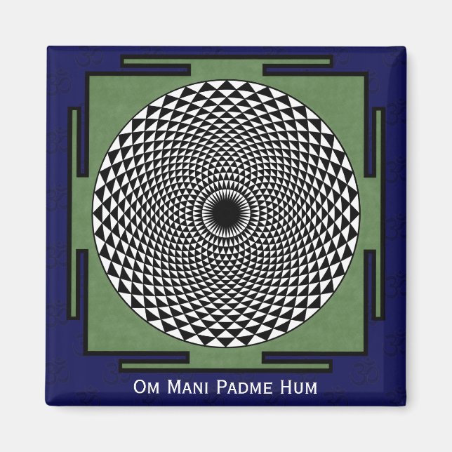 Om Mani Padme Hum chant Magnet (Front)