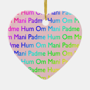 Om Mani Padme Hum Heart Ornament