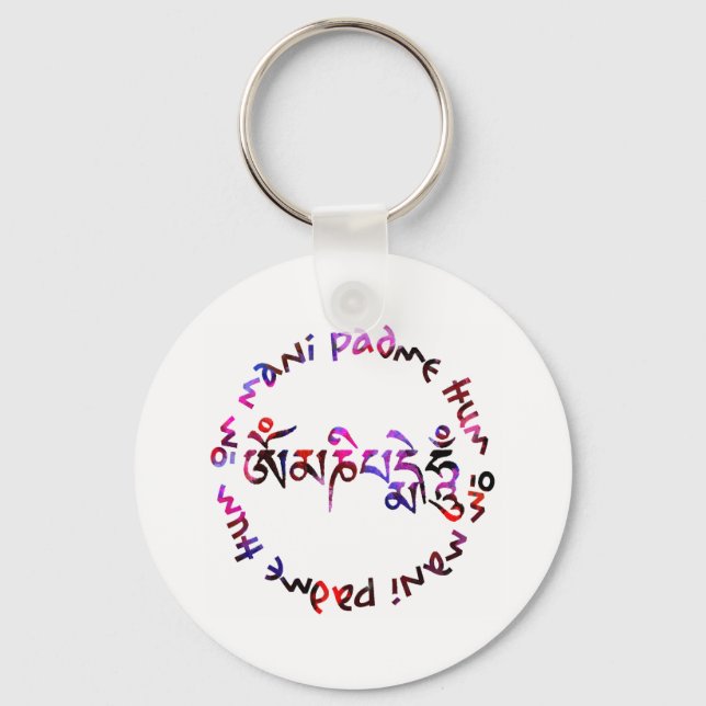 Om mani padme hum key ring (Front)
