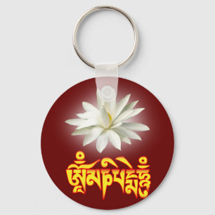Om mani padme hum mantra key ring