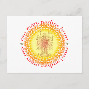 Om mani padme hum postcard