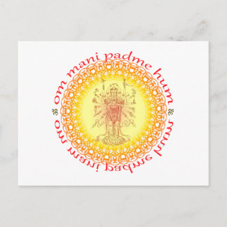 Om mani padme hum postcard