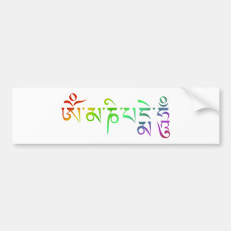 Om Mani Padme Hum Tibetan Mantra Rainbow Bumper Sticker