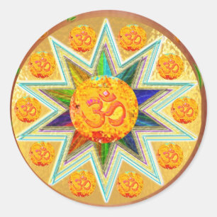 OM Mantra : CHANT Loud GAYATRI, in Heart SAVITRI Classic Round Sticker