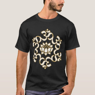 Om Mantra Mandala Lotus Flower Buddhism Yoga Symbo T-Shirt