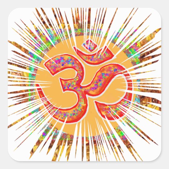 OM MANTRA Sparkle Square Sticker