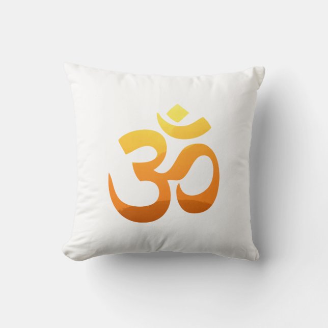 Om Mantra Symbol Asana Relax Meditation Yoga Cushion (Front)