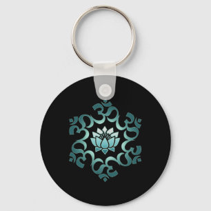 Om, Mantra, Symbol, Mandala, Lotus Flower, Buddhis Key Ring