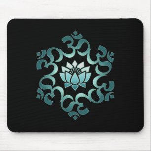 Om, Mantra, Symbol, Mandala, Lotus Flower, Buddhis Mouse Mat