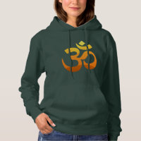 Om Mantra Symbol Yoga Gold Sun Womens Deep Forest