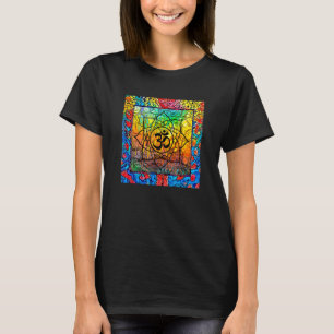 Om Meditation Flower Mandala Geometry Gaia Yoga Ma T-Shirt