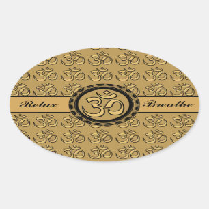 Om Meditation Relax & Breathe Sticker