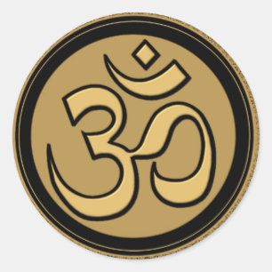 Om Meditation Round Sticker