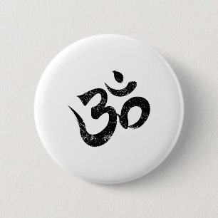 Om Meditation Shirt Spiritual Indian Yoga Symbol O 6 Cm Round Badge
