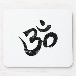 Om Meditation Shirt Spiritual Indian Yoga Symbol O Mouse Mat