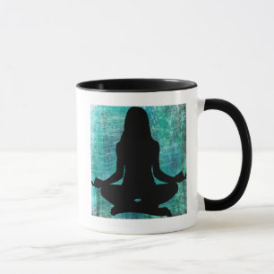 Om Meditation Yoga Woman Coffee Mug