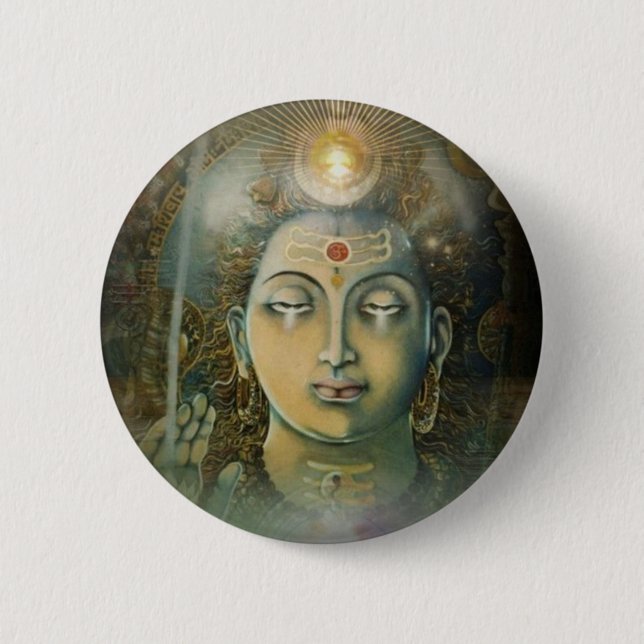 Om Namah Shivay 6 Cm Round Badge (Front)