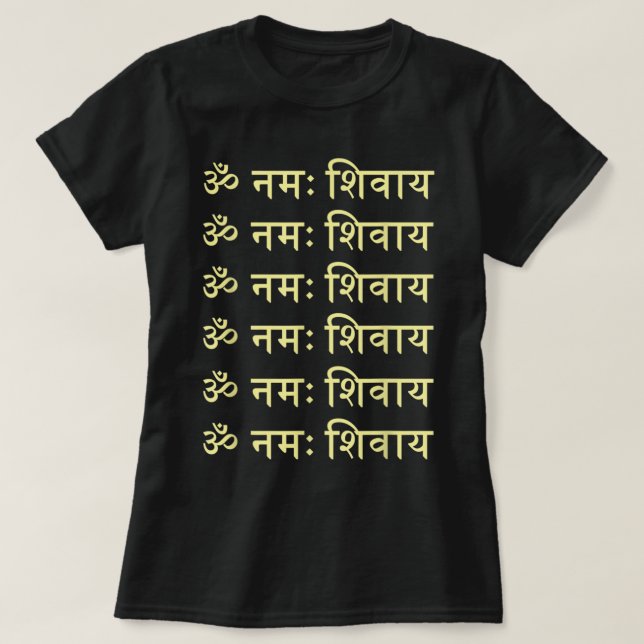 Om Namah Shivaya Hindi Sanskrit Mantra Aum Namo Sh T-Shirt (Design Front)