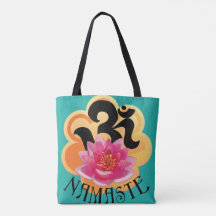 Om Namaste all over printed Tote