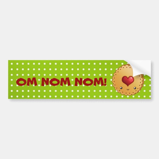 OM NOM NOM cookie Bumper Sticker (Front)