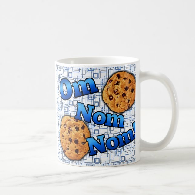 Om Nom Nom, Meme Love Cookies Coffee Mug (Right)