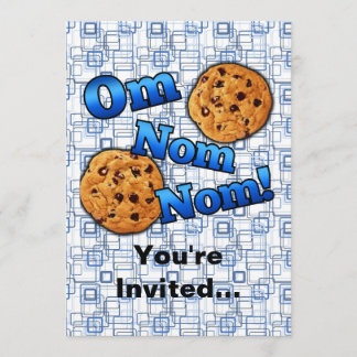 Om Nom Nom, Meme Love Cookies Invitation