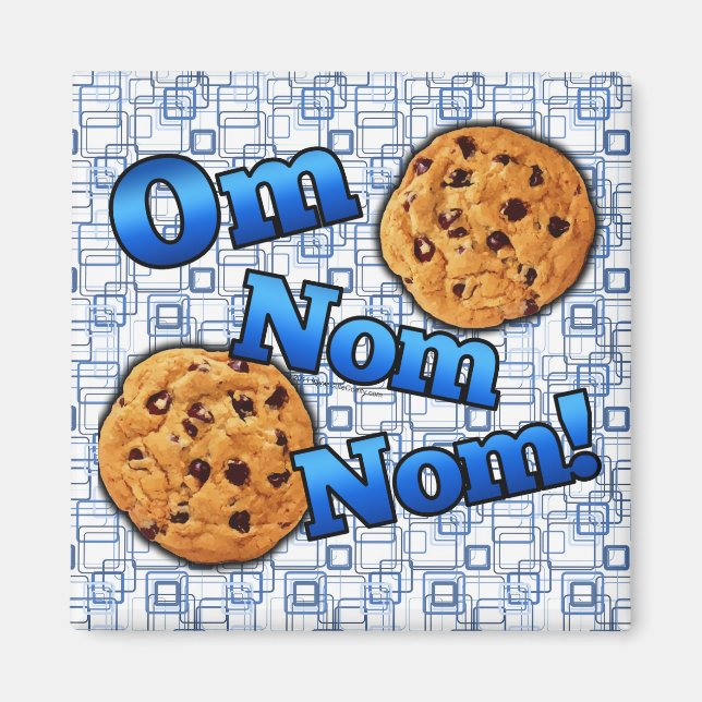 Om Nom Nom, Meme Love Cookies Magnet (Front)