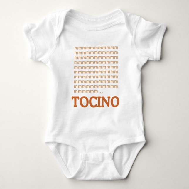 OM NOM NOM mmm... TOCINO Baby Bodysuit (Front)