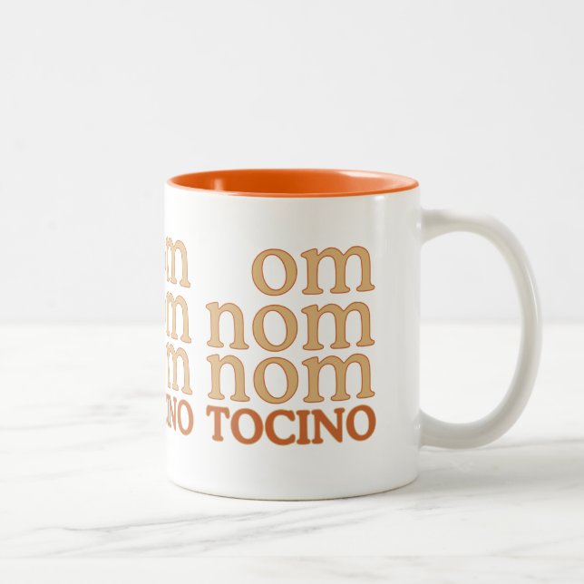 OM NOM NOM mmm... TOCINO Two-Tone Coffee Mug (Right)
