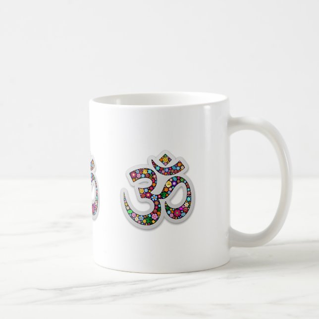 Om Ohm Aum Namaste Yoga Symbol Coffee Mug (Right)