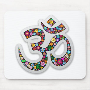 Om Ohm Aum Namaste Yoga Symbol Mouse Mat
