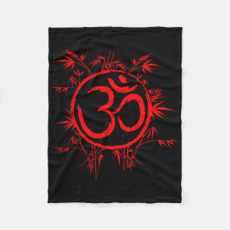 Om Ohm Aum Symbol Spiritual Yoga Gift _1  Fleece Blanket