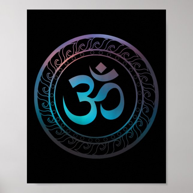 Om Ohm Aum Symbol Spiritual Yoga Gift _2  Poster (Front)