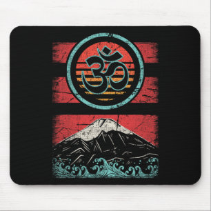Om Ohm Symbol Retro Vintage 80s Style Meditation Y Mouse Mat