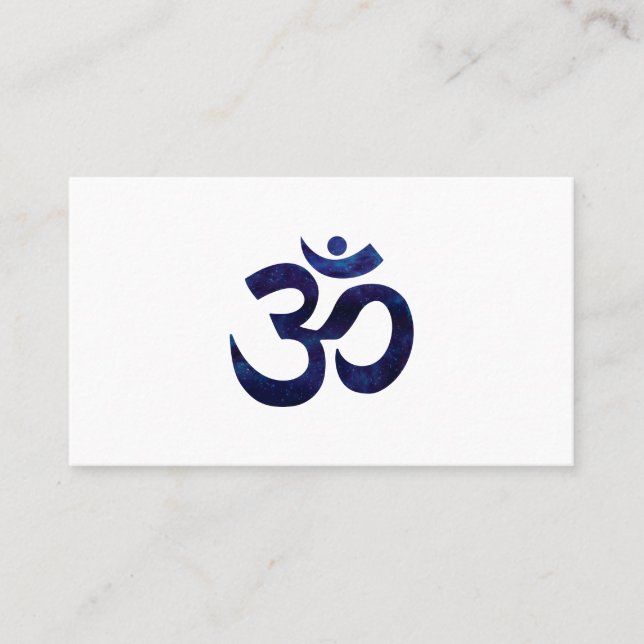 Om Ohm Symbol Sign Yoga Meditation Zen Business Card (Front)