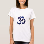 Om Ohm Symbol Sign Yoga Meditation Zen T-Shirt<br><div class="desc">Customise with any text</div>