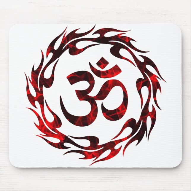 Om, Om Hindu, Om Symbol, Om Logo, Aum Mouse Mat (Front)