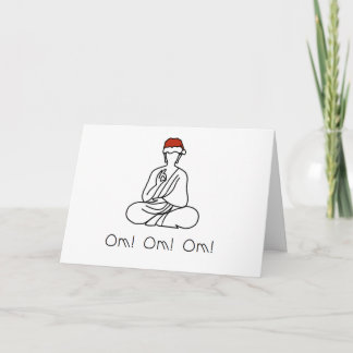 Om! Om! Om! Buddha Christmas card