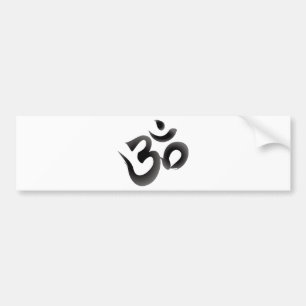 Om or Aum Symbol  (Black Color Calligraphy) Bumper Sticker