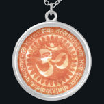 om orange silver plated necklace<br><div class="desc">om orange</div>