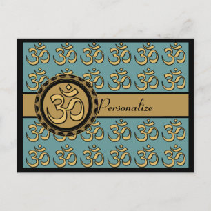 Om Postcard Personalise-Pick your background colou
