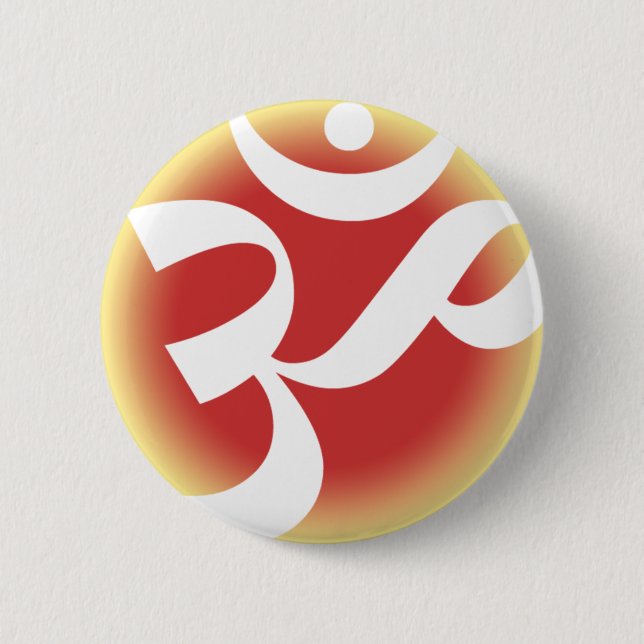 OM (red) 6 Cm Round Badge (Front)