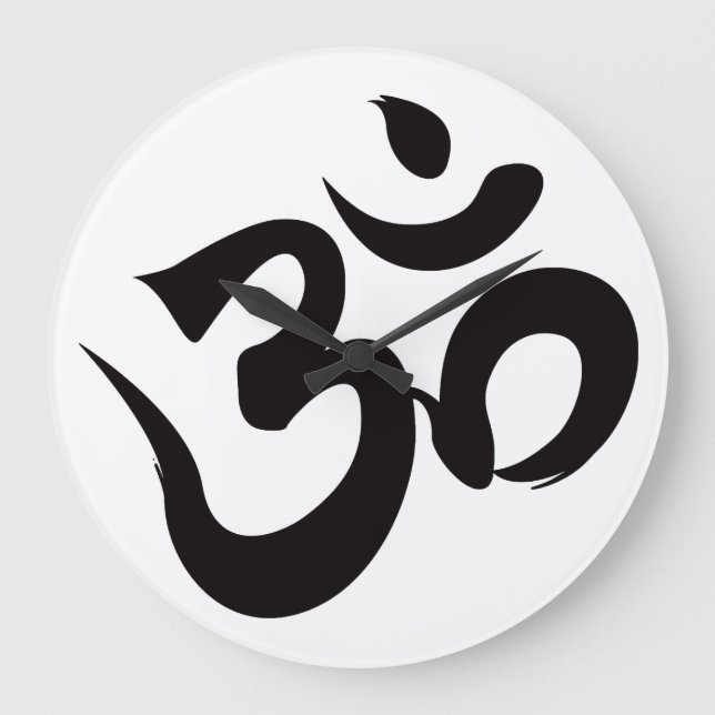 OM - Sankrit Large Clock (Front)
