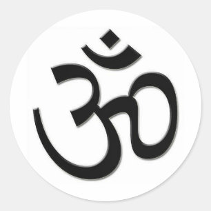 OM SHANTI CLASSIC ROUND STICKER