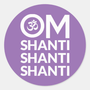 Om Shanti Classic Round Sticker