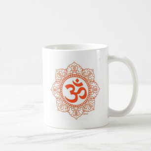 om shanti coffee mug