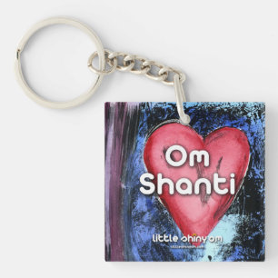 Om Shanti Love Keychain